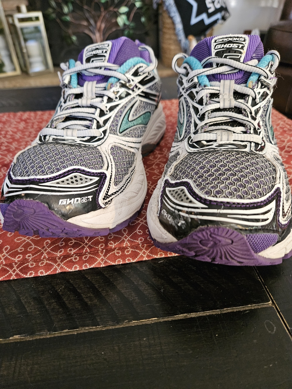 Brooks Ghost Women's Running Shoes - Purple, Teal, White
